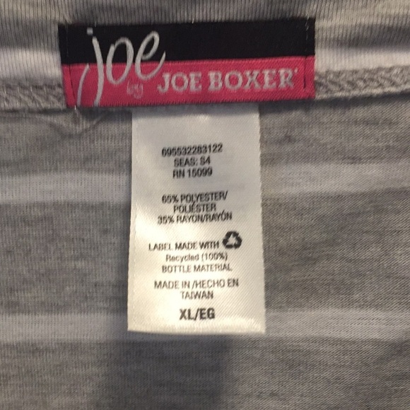 Joe By Joe Boxer Grey & White Y2K Striped Foldover Maxi Skirt Size XL - Picture 5 of 5